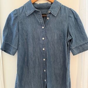 Talbots Blue Denim Button-Up Top